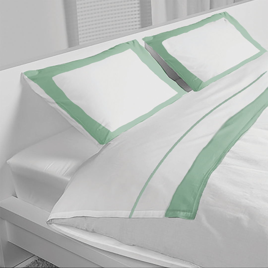 Mint Border Pillow cases 100% Cotton